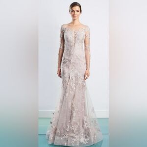 Alexander By Daymor NEW Pink Beaded Maxi Ballgown Dress Size 6 #1474